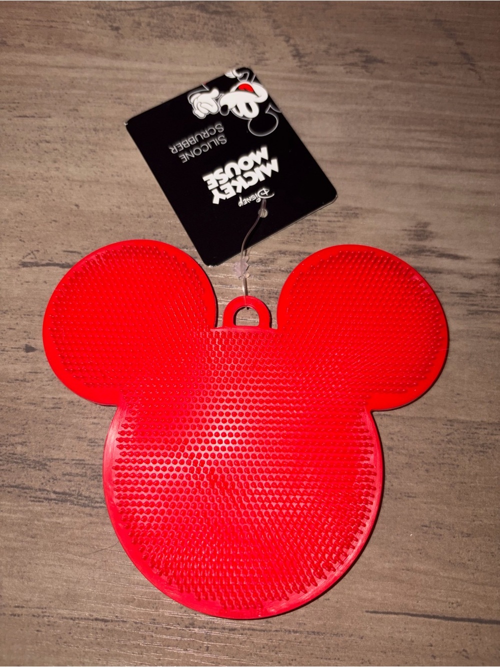 Disney Mickey Mouse Red Silicone Dish Scrubber Kitchen Sponge NWT